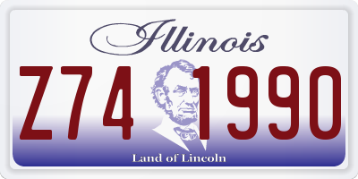 IL license plate Z741990