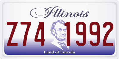 IL license plate Z741992