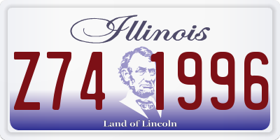 IL license plate Z741996