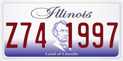 IL license plate Z741997