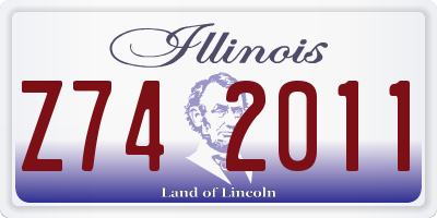 IL license plate Z742011