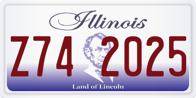 IL license plate Z742025