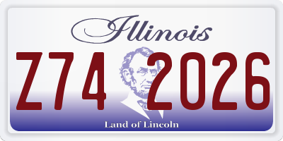 IL license plate Z742026