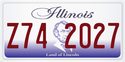 IL license plate Z742027