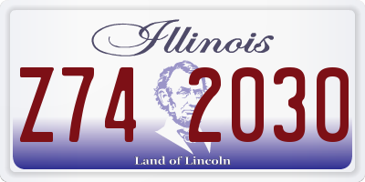 IL license plate Z742030