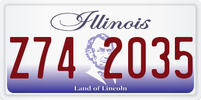 IL license plate Z742035