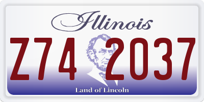 IL license plate Z742037