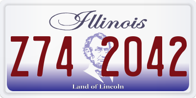 IL license plate Z742042