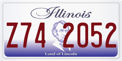 IL license plate Z742052