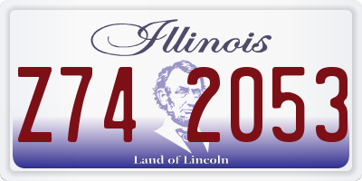 IL license plate Z742053