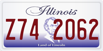 IL license plate Z742062