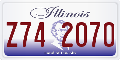 IL license plate Z742070