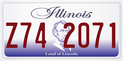 IL license plate Z742071