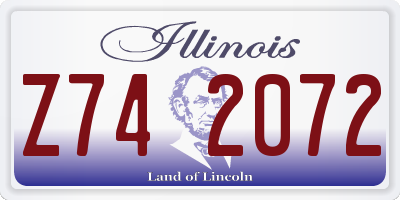 IL license plate Z742072