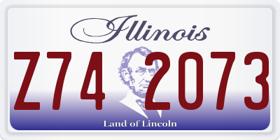 IL license plate Z742073