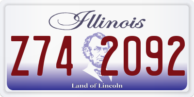 IL license plate Z742092