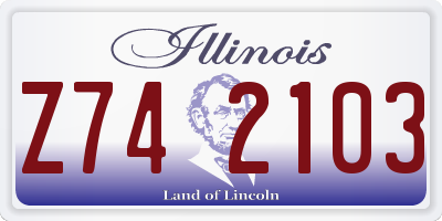 IL license plate Z742103