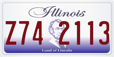 IL license plate Z742113