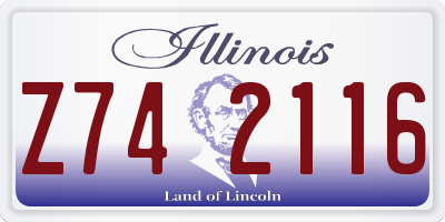 IL license plate Z742116