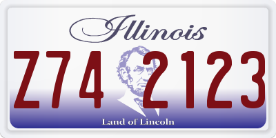 IL license plate Z742123