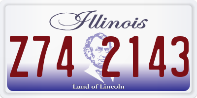 IL license plate Z742143
