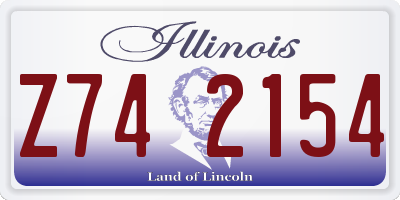 IL license plate Z742154