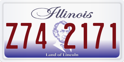 IL license plate Z742171