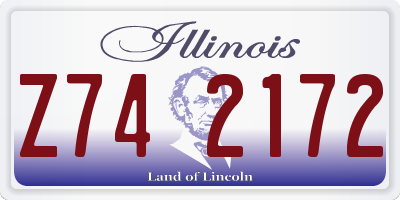 IL license plate Z742172