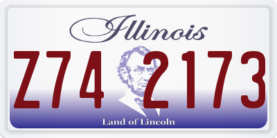 IL license plate Z742173