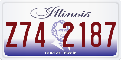 IL license plate Z742187