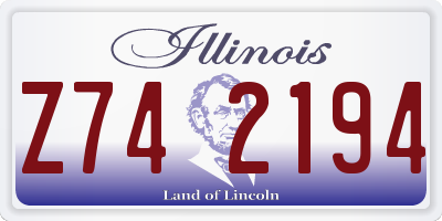 IL license plate Z742194