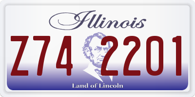 IL license plate Z742201
