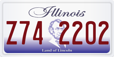 IL license plate Z742202