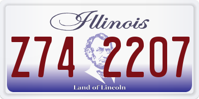 IL license plate Z742207
