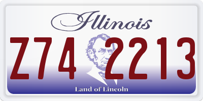 IL license plate Z742213