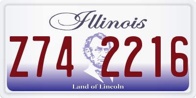 IL license plate Z742216