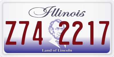 IL license plate Z742217