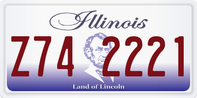 IL license plate Z742221