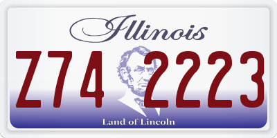 IL license plate Z742223