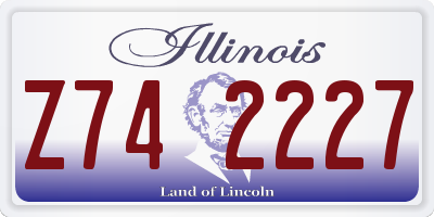 IL license plate Z742227