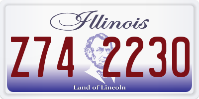 IL license plate Z742230