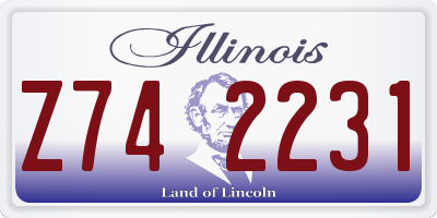 IL license plate Z742231