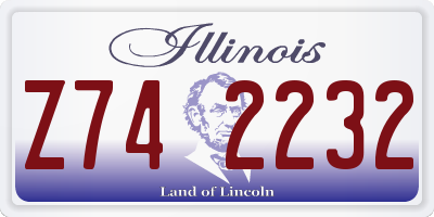 IL license plate Z742232