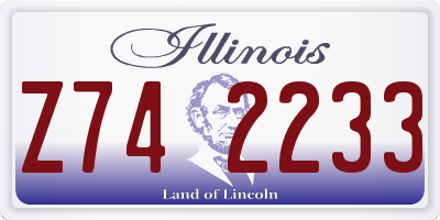 IL license plate Z742233