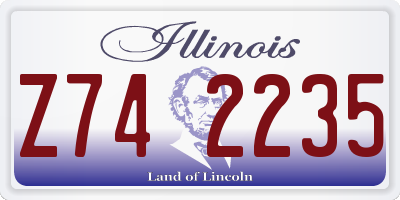 IL license plate Z742235