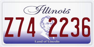 IL license plate Z742236