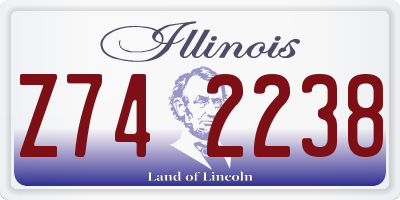 IL license plate Z742238