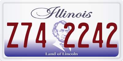 IL license plate Z742242