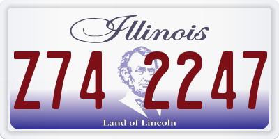 IL license plate Z742247