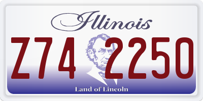 IL license plate Z742250